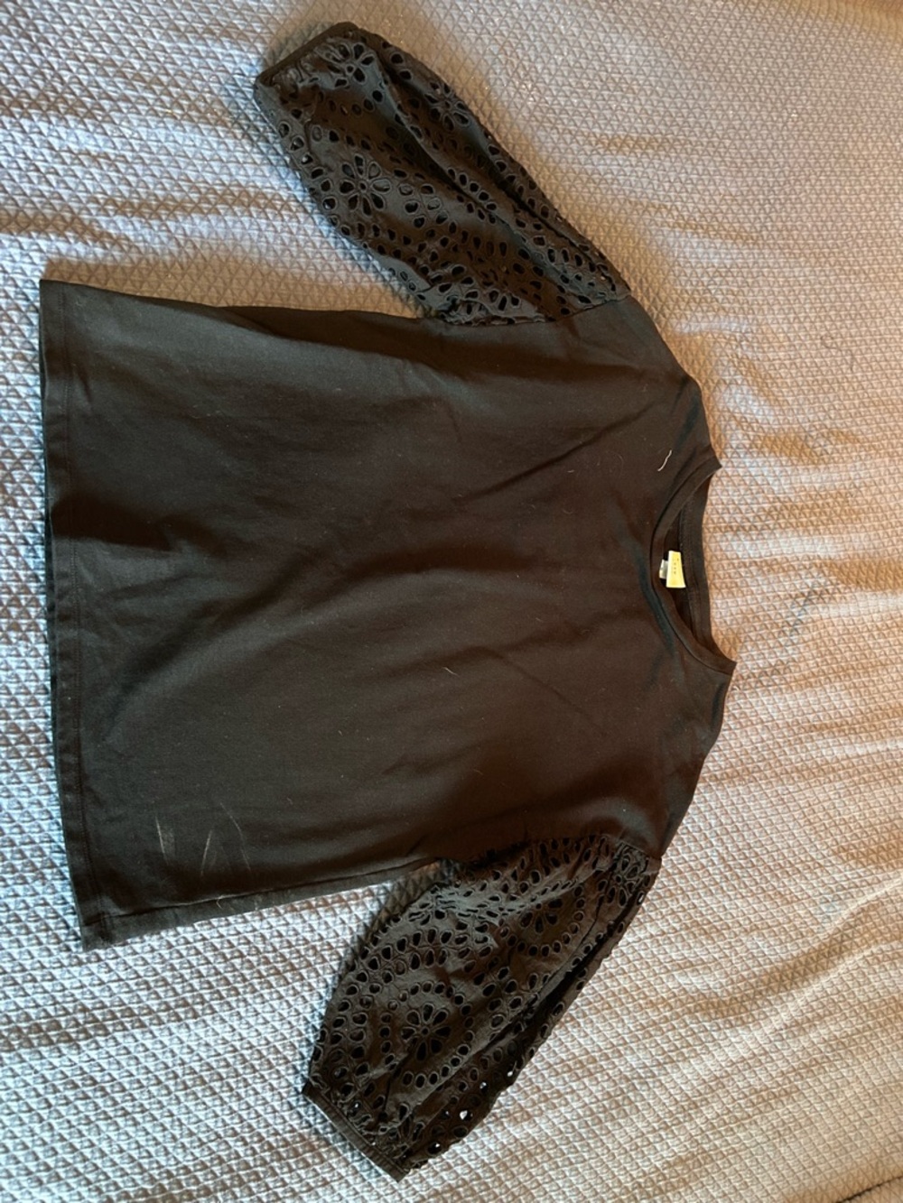 a new day Black Round-Neck Knit Top